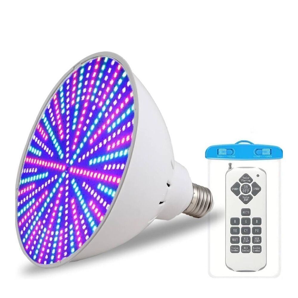 LED Pool Light Bulb Color Change,120v 40w RGB pool lights with Remote Control ,